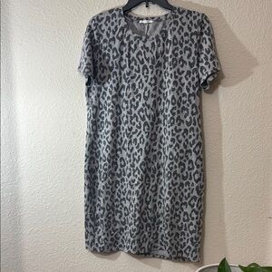 Maurices Gray Animal Print Mini Dress